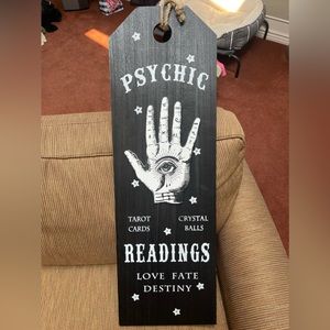 Lighted Psychic Readings Sign Halloween Decor